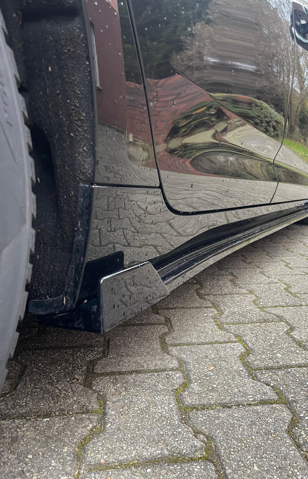 Seitenschwellersatz aus ABS mit seitlichem Wing hinten Audi A6 C8 Typ F2