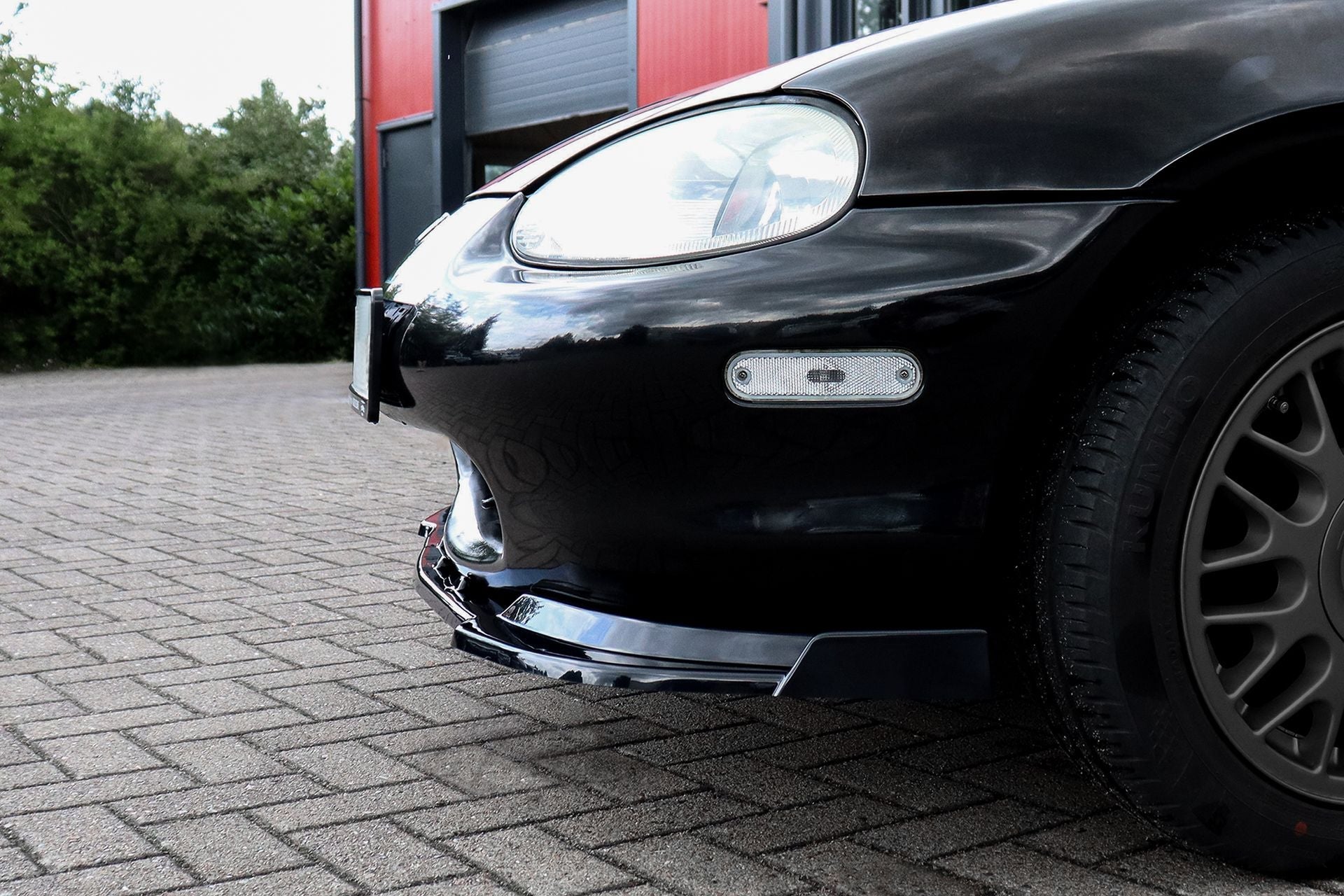 Cuplippe Frontspoilerlippe mit Wing aus ABS für Mazda MX5 NB