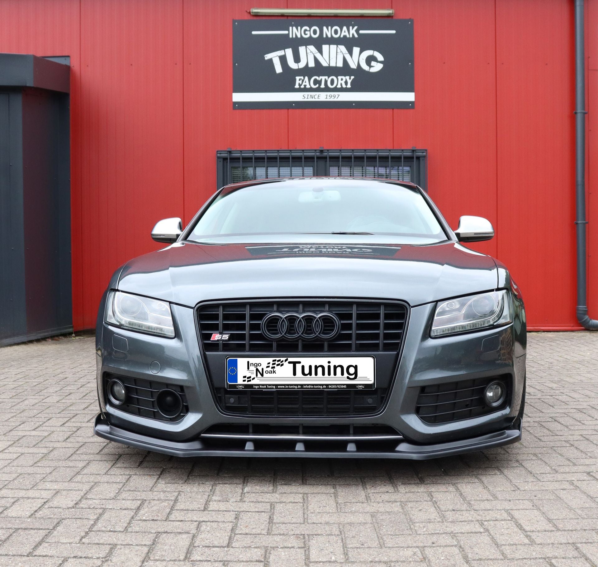 Cuplippe Frontspoilerlippe mit Wings  aus ABS für Audi S5 B8