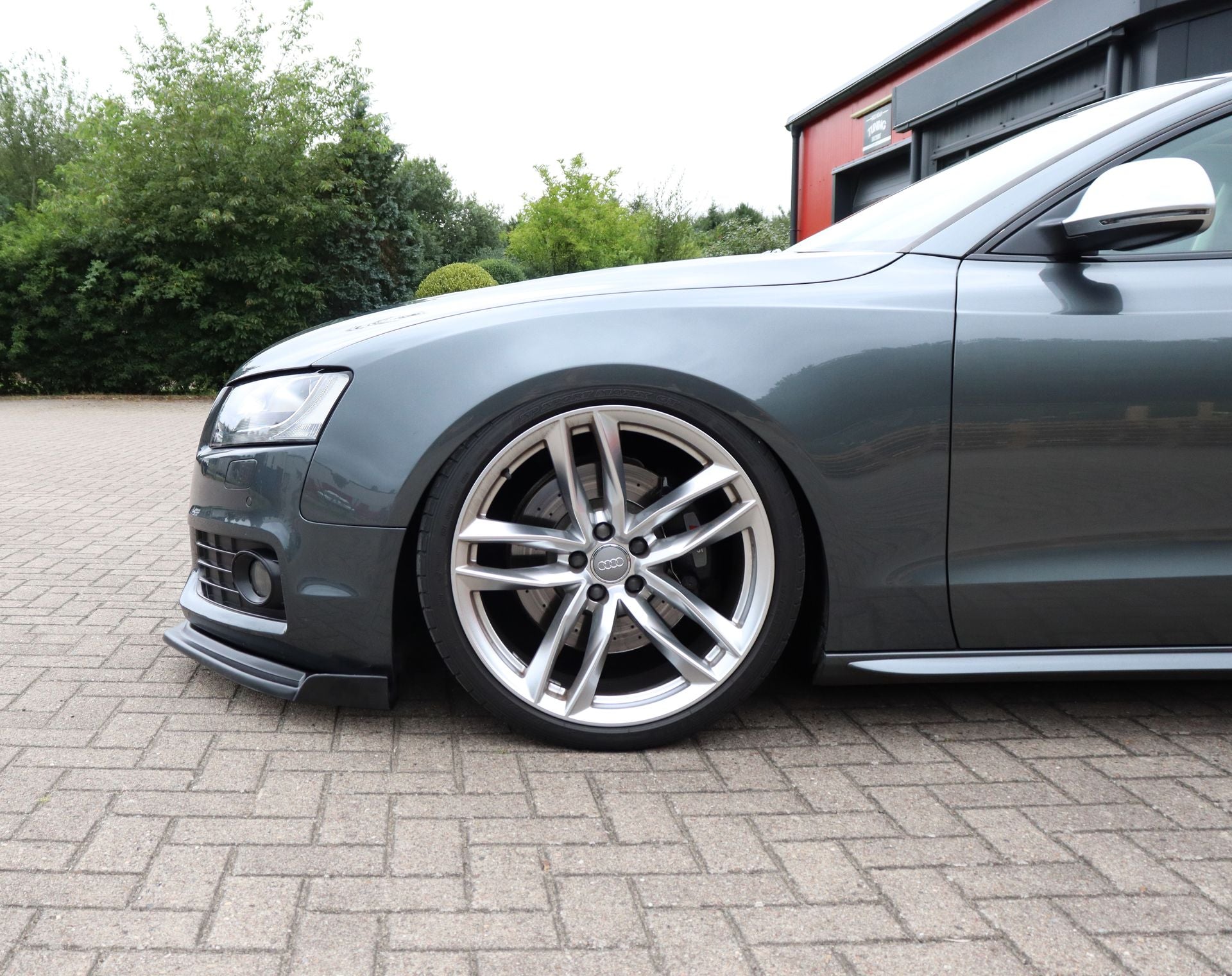 Cuplippe Frontspoilerlippe mit Wings  aus ABS für Audi A5 B8