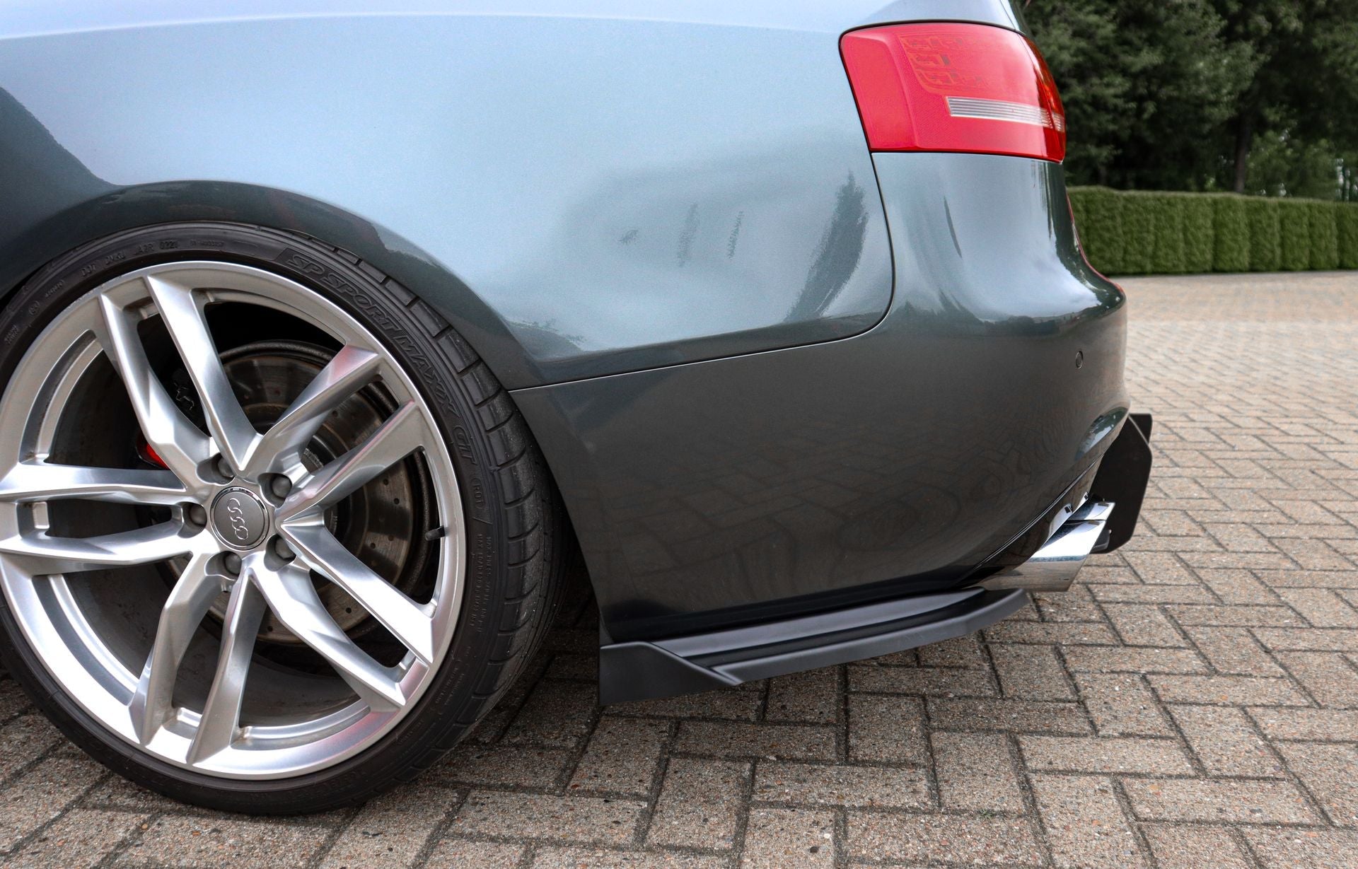 Heckansatz Seitenteile aus ABS mit Wings für Audi A5 B8 nur für Cabrio / Coupe