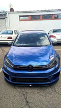 Maxton Design Street+ Spoilerlippe Front Ansatz passend für VW GOLF 6 (passend für R400 Stoßstange) schwarz Hochglanz