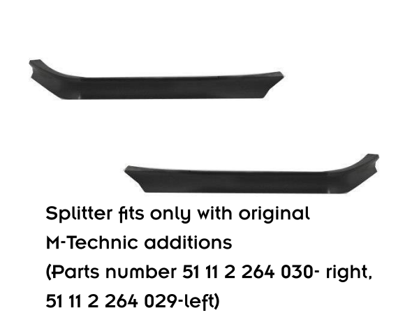Maxton Design Street+ Spoilerlippe Front Ansatz V.2 passend für BMW M3 / 3 M-Paket Coupe / Cabrio E36 schwarz Hochglanz