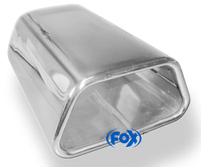 Fox Anschweißendrohr Typ 61 142 x 78 mm / Länge: 200 mm - trapezförmig / eingerollt