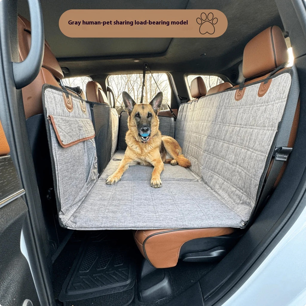 Hunde-Autositzauflage Rücksitz mit verbreiterter Stützplatte – Hundematte fürs Auto