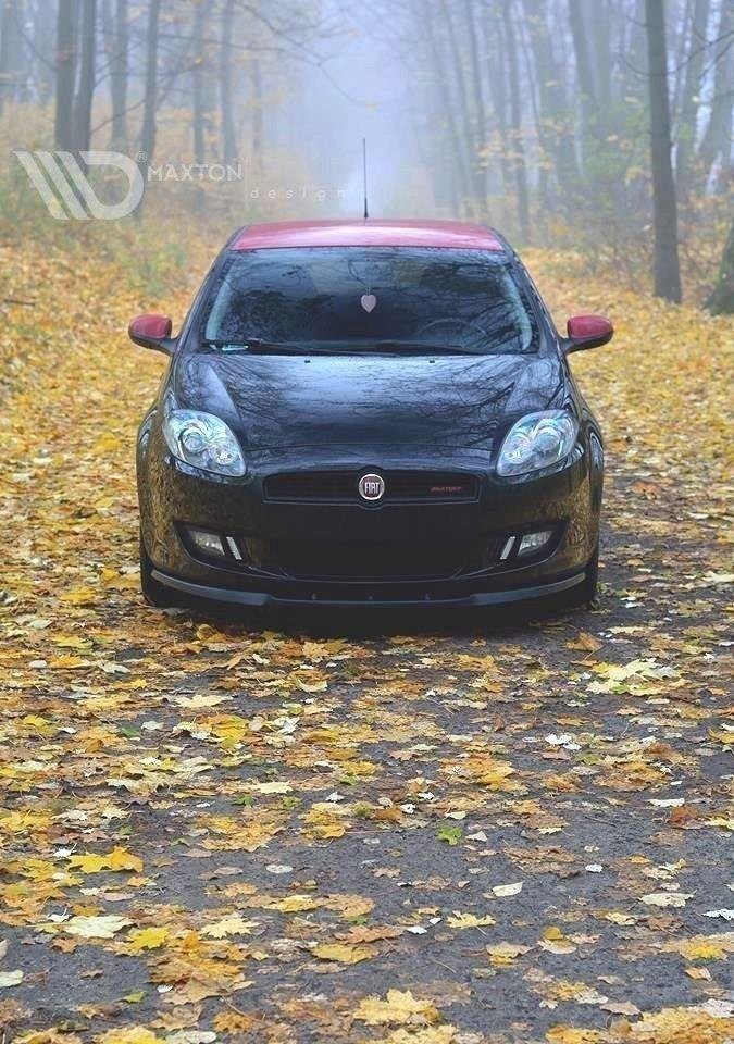 Maxton Design Street+ Spoilerlippe Front Ansatz passend für FIAT BRAVO II schwarz Hochglanz