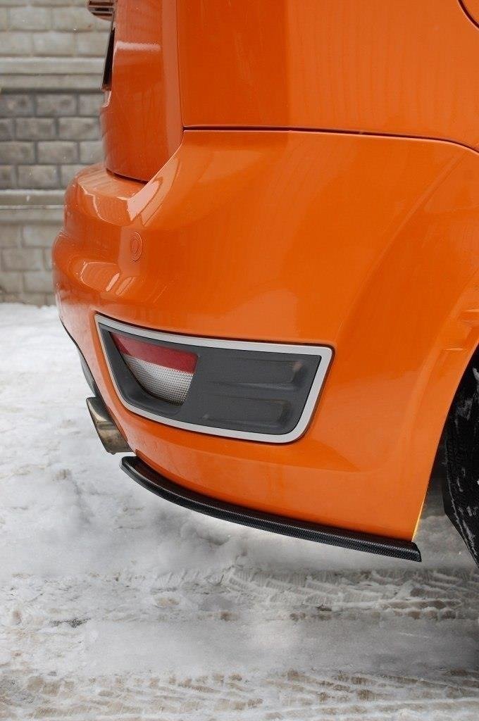 Maxton Design Heck Ansatz Flaps Diffusor passend für Ford Focus ST Mk2 schwarz Hochglanz