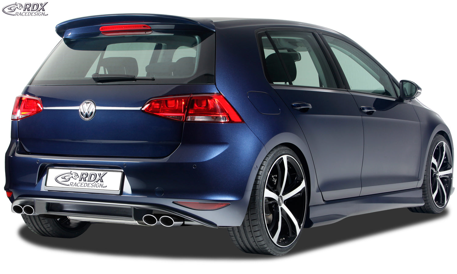 RDX Heckansatz für VW Golf 7 "R-Look" Heckeinsatz Heckblende Diffusor