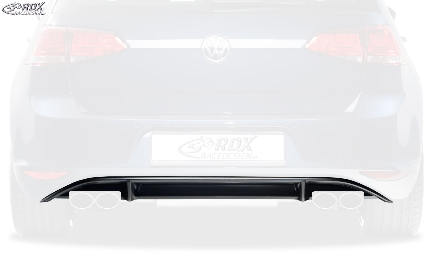 RDX Heckansatz für VW Golf 7 "R-Look" Heckeinsatz Heckblende Diffusor