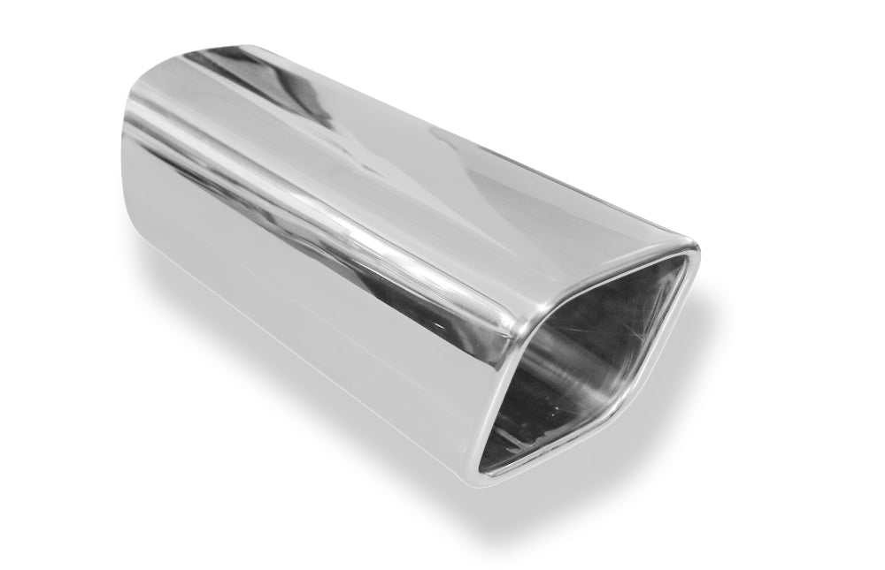 FoxAnschweißendrohr Typ 70 110x110 mm / Länge: 300 mm  - rechteckig abgerundet / eingerollt / 15°abgeschrägt / ohne Absorber