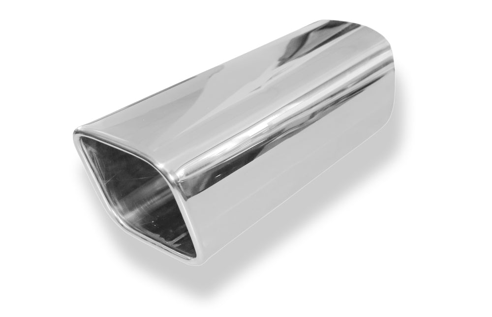 FoxAnschweißendrohr Typ 70 110x110 mm / Länge: 300 mm  - rechteckig abgerundet / eingerollt / 15°abgeschrägt / ohne Absorber