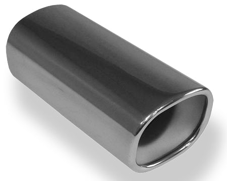 Fox Anschweißendrohr Typ 71 88x79 mm / Länge: 200 mm - rechteckig abgerundet / eingerollt / 15°abgeschrägt / mit Absorber