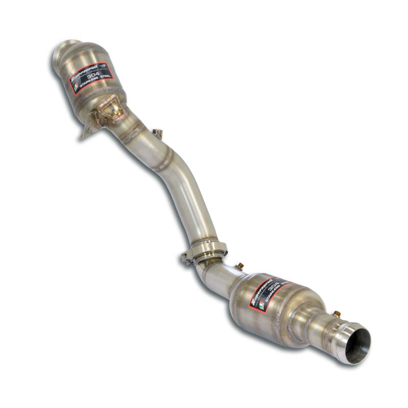 Supersprint Downpipe Rechts + doppelt Sport MetallkatalysatorMit Anschluss für Druck Sensoren für Mercedes AMG MERCEDES C190 AMG GT Coupè (2015–2021)