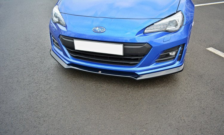 Maxton Design Street+ Spoilerlippe Front Ansatz V.2 passend für Subaru BRZ Mk1 Facelift schwarz Hochglanz