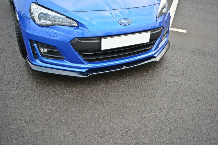 Maxton Design Street+ Spoilerlippe Front Ansatz V.2 passend für Subaru BRZ Mk1 Facelift schwarz Hochglanz
