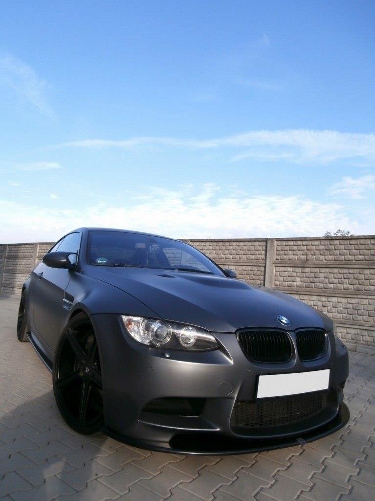Maxton Design Street+ Spoilerlippe Front Ansatz passend für BMW M3 E92 / E93 schwarz Hochglanz