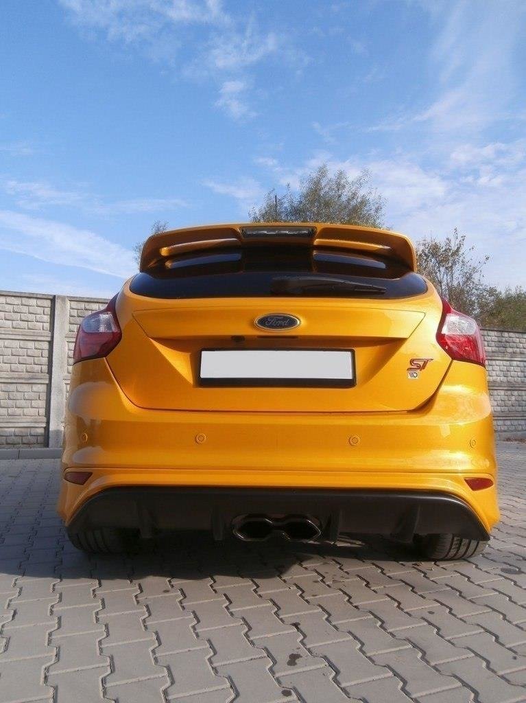 Maxton Design Diffusor Heck Ansatz passend für Ford Focus ST Mk3 (RS Look) schwarz Hochglanz