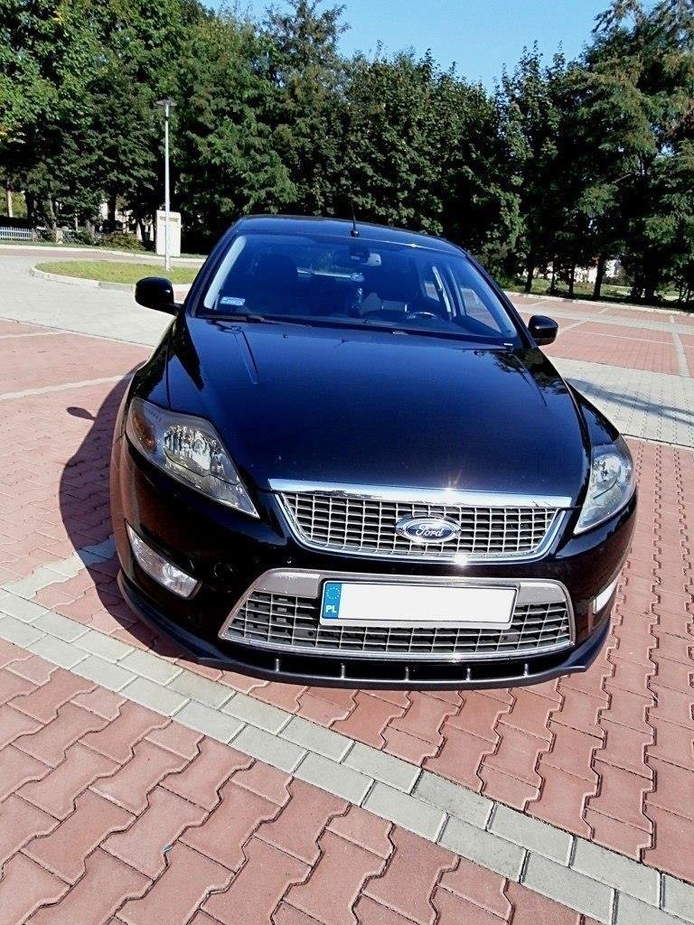 Maxton Design Street+ Spoilerlippe Front Ansatz passend für FORD MONDEO MK4 vor Facelift schwarz Hochglanz