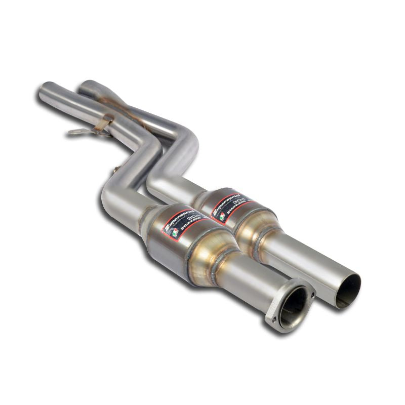 Supersprint Vorderrohr mit Sport Metallkatalysator Rechts - Links + -X-Pipe- für Alpina BMW ALPINA Serie 5