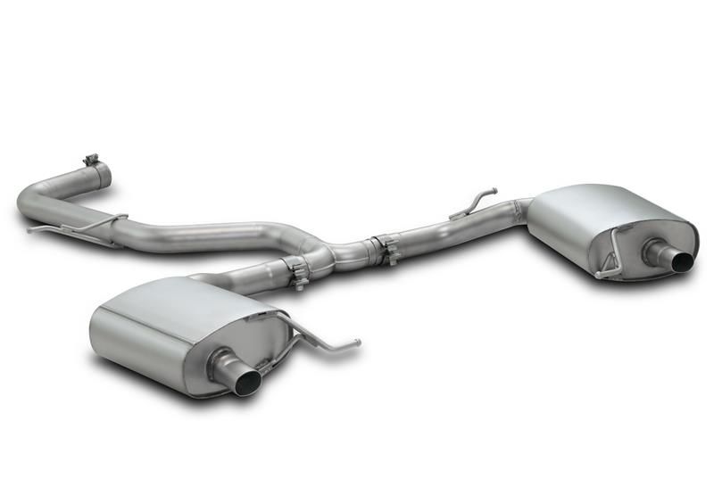 Remus Absorptions-Sportschalldämpfer links/rechts (ohne Endrohre), inkl. (EG-) GENEHMIGUNG! für Skoda Octavia 2,0l TSI 180kW RS (DNP, mit OPF) 10/2020