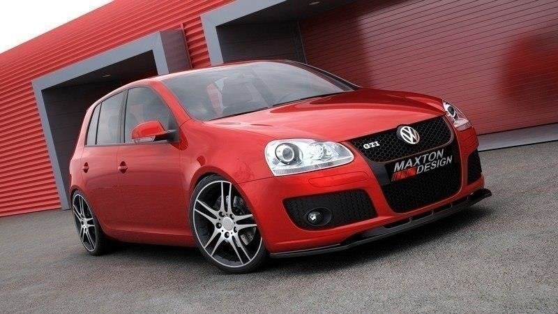 Maxton Design Street+ Spoilerlippe Front Ansatz passend für VW GOLF 5 GTI schwarz Hochglanz