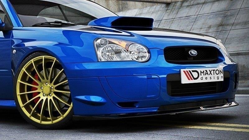 Maxton Design Street+ Spoilerlippe Front Ansatz passend für Subaru Impreza WRX STI (BLOBEYE) schwarz Hochglanz