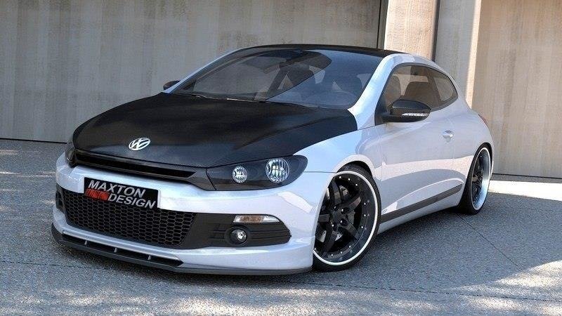 Maxton Design Front Ansatz für VW SCIROCCO R-LINE Carbon Look