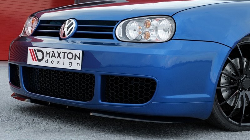 Maxton Design Street+ Spoilerlippe Front Ansatz passend für (Cupra Look) VW Golf IV R32 schwarz Hochglanz