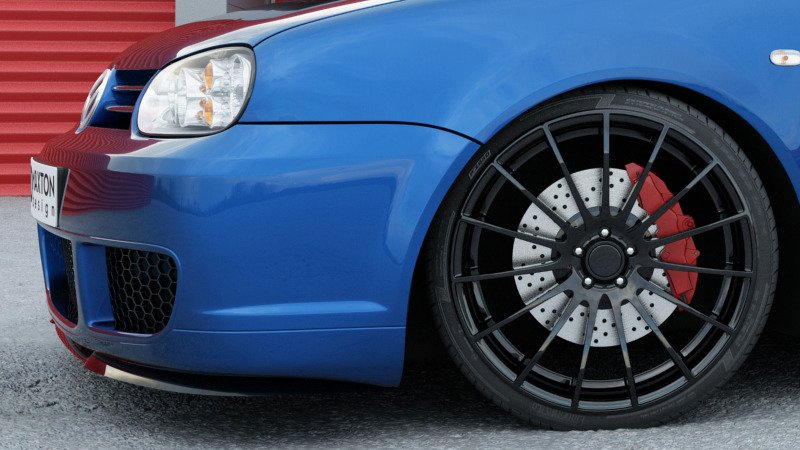 Maxton Design Street+ Spoilerlippe Front Ansatz passend für (Cupra Look) VW Golf IV R32 schwarz Hochglanz