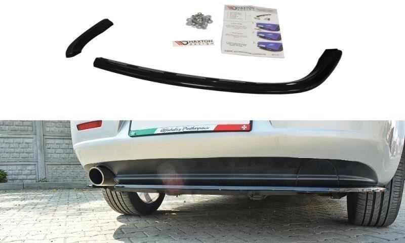 Maxton Design Mittlerer Diffusor Heck Ansatz für ALFA ROMEO 159 schwarz matt