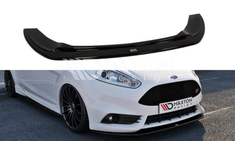 Maxton Design Street+ Spoilerlippe Front Ansatz V.2 passend für Ford Fiesta ST Mk7 FL schwarz Hochglanz