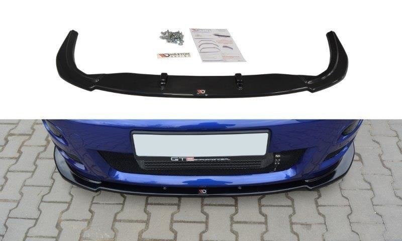 Maxton Design Street+ Spoilerlippe Front Ansatz passend für Ford Focus RS Mk1 schwarz Hochglanz