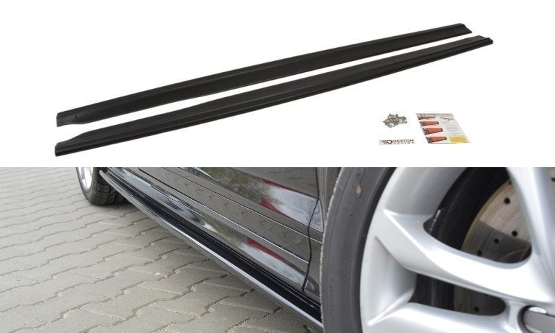 Maxton Design Street+ Seitenschweller Leisten passend für Audi S3 8P / S3 8P FL / RS3 8P schwarz Hochglanz