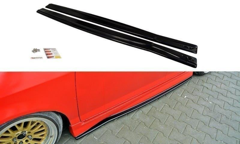Maxton Design Street+ Seitenschweller Leisten passend für HONDA JAZZ MK1 schwarz Hochglanz