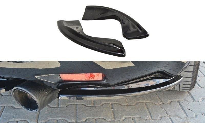 Maxton Design Heck Ansatz Flaps Diffusor passend für INFINITI QX70 schwarz Hochglanz