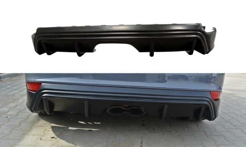 Maxton Design Diffusor Heck Ansatz passend für FOCUS ST MK3 (FACELIFT) RS-LOOK