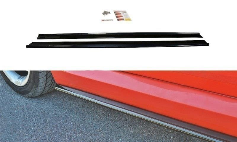 Maxton Design Street+ Seitenschweller Leisten passend für Fiat Stilo Schumacher schwarz Hochglanz