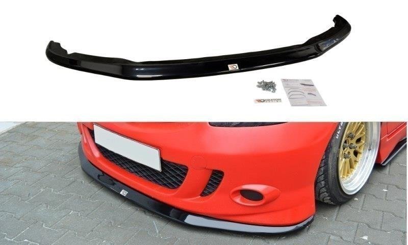 Maxton Design Street+ Spoilerlippe Front Ansatz passend für Honda Jazz Mk1 schwarz Hochglanz