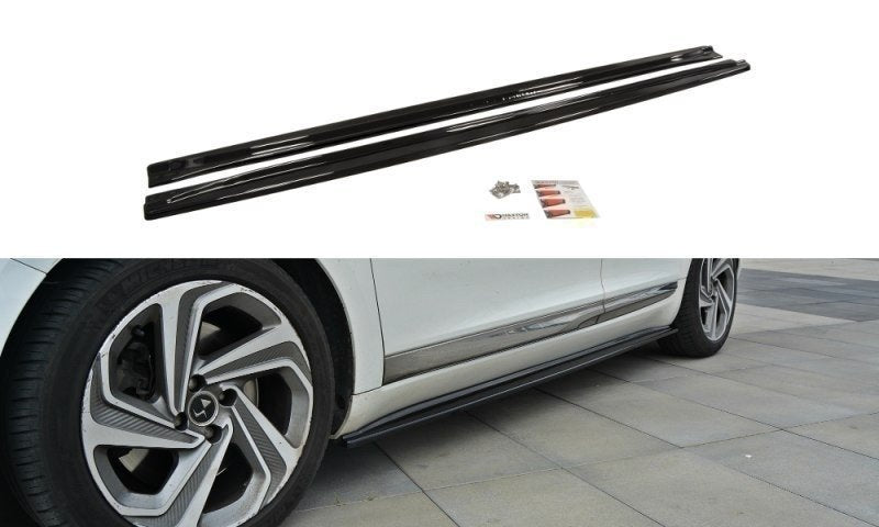 Maxton Design Seitenschweller Ansatz für CITROEN DS5 FACELIFT, PREFACE Carbon Look