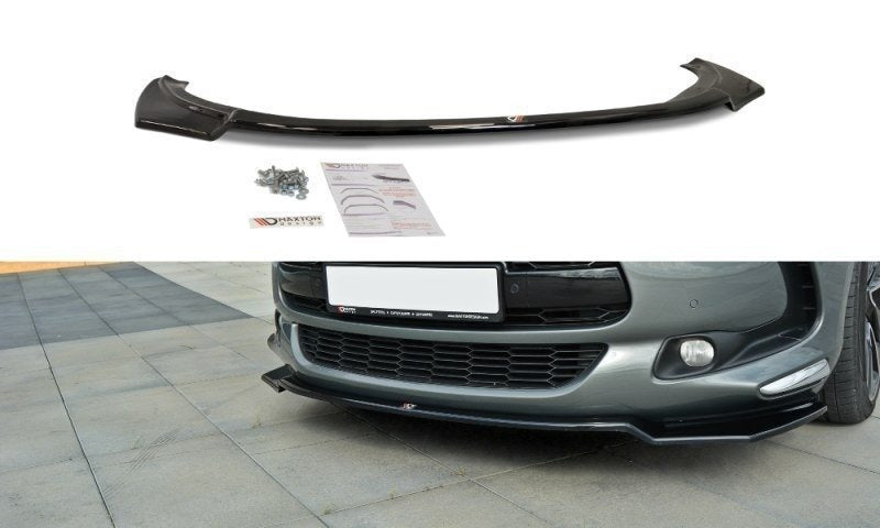 Maxton Design Street+ Spoilerlippe Front Ansatz V.1 passend für Citroen DS5 schwarz Hochglanz
