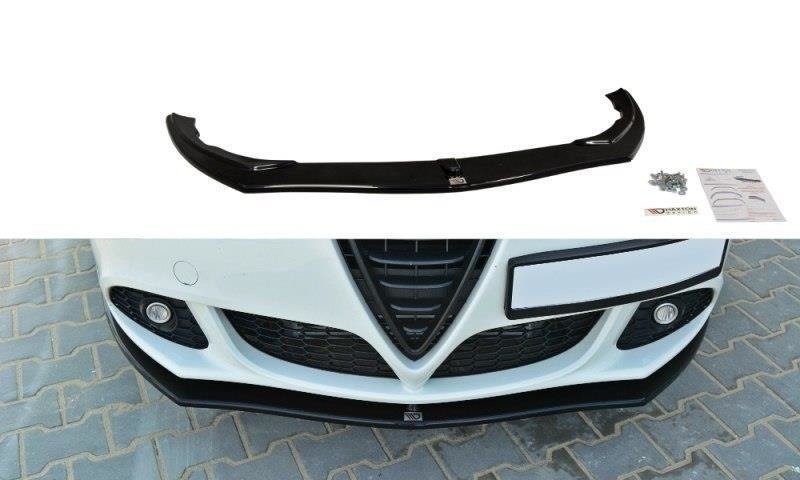 Maxton Design Street+ Spoilerlippe Front Ansatz V.1 passend für Alfa Romeo Giulietta schwarz Hochglanz