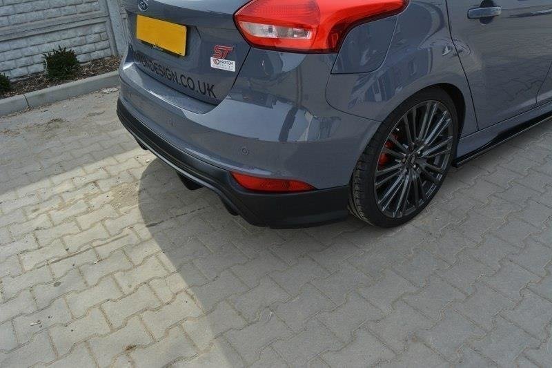 Maxton Design Diffusor Heck Ansatz passend für Ford Focus ST Mk3 Facelift RS-Look