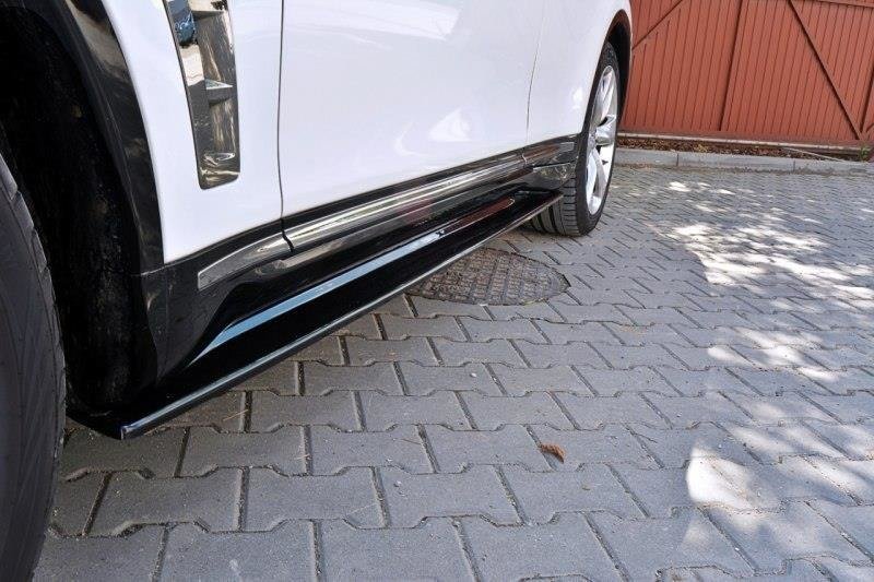 Maxton Design Street+ Seitenschweller Leisten passend für Infiniti QX70 schwarz Hochglanz