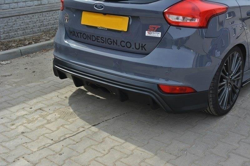 Maxton Design Diffusor Heck Ansatz passend für Ford Focus ST Mk3 Facelift RS-Look