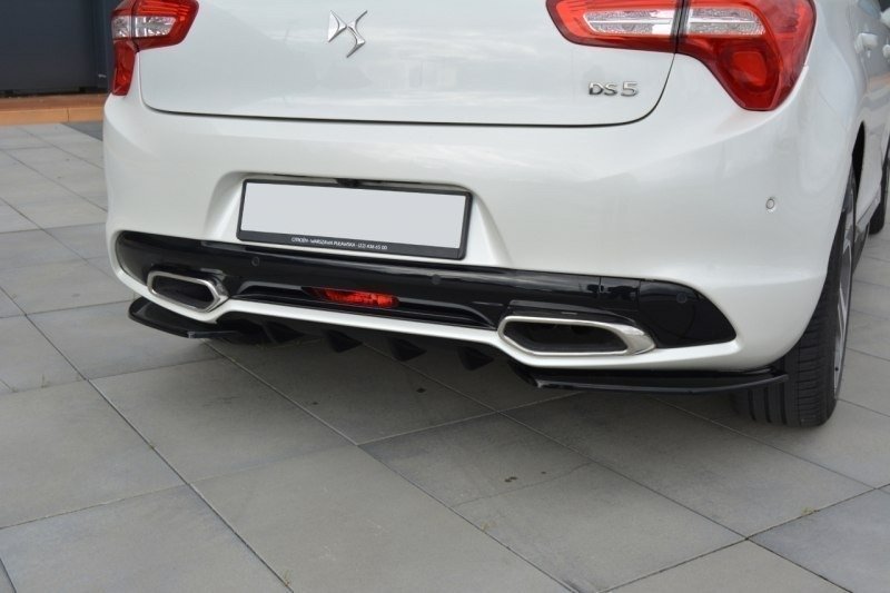 Maxton Design Heck Ansatz Flaps Diffusor für CITROEN DS5 FACELIFT, PREFACE schwarz matt