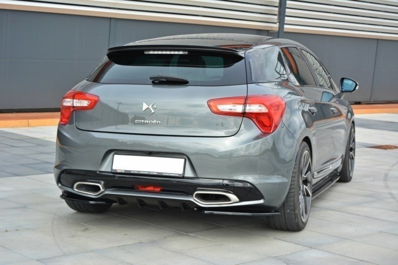 Maxton Design Diffusor Heck Ansatz passend für Citroen DS5 schwarz Hochglanz