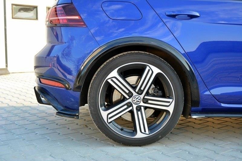 Maxton Design Kotflügelverlängerung VW Golf R / R-Line Mk7 Facelift schwarz Hochglanz für Volkswagen Golf Mk7 Facelift