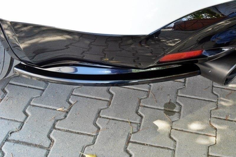 Maxton Design Heck Ansatz Flaps Diffusor passend für INFINITI QX70 schwarz Hochglanz