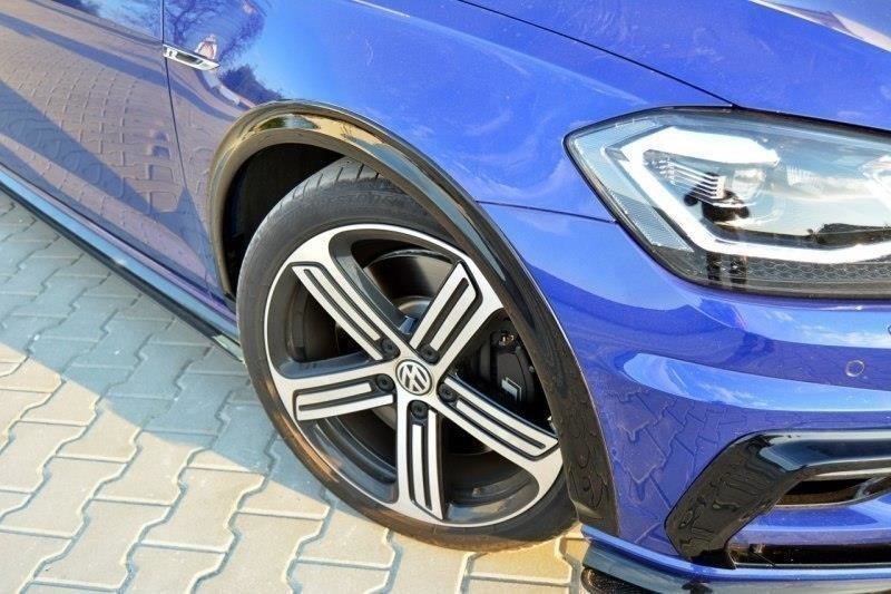 Maxton Design Kotflügelverlängerung VW Golf R / R-Line Mk7 Facelift schwarz Hochglanz für Volkswagen Golf Mk7 Facelift