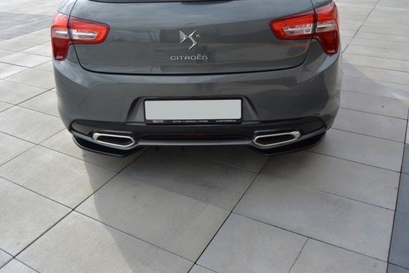 Maxton Design Heck Ansatz Flaps Diffusor für CITROEN DS5 FACELIFT, PREFACE Carbon Look